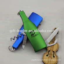 5-1 mini bottle shaped keychain pocket knife
